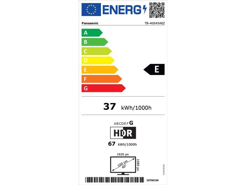 Panasonic TV TB-40S45AEZ 40", 1920 x 1080 (Full HD), LED-LCD