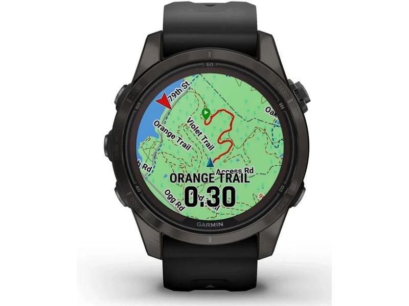 GARMIN GPS-Sportuhr Fenix 7S Pro Sapphire Solar Edition Schwarz