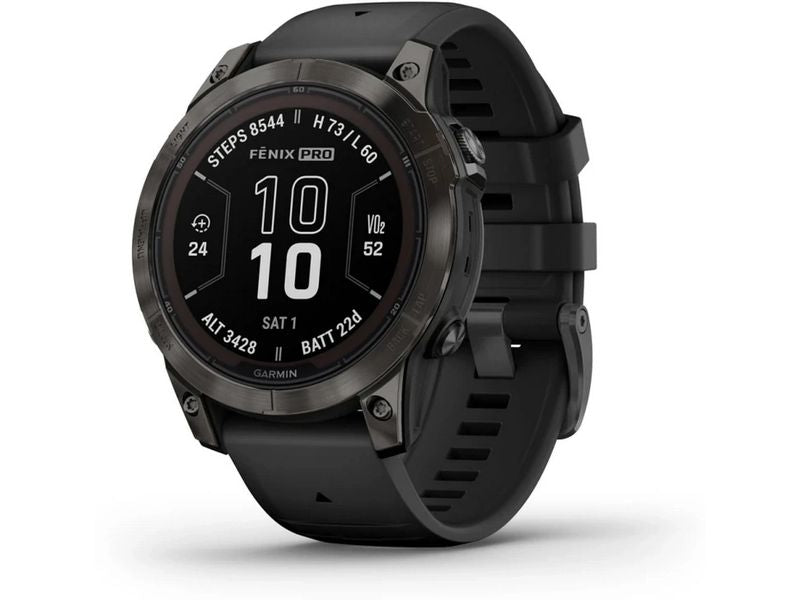 GARMIN Sportuhr Fenix 7 Pro Sapphire Solar Edition Anthrazit