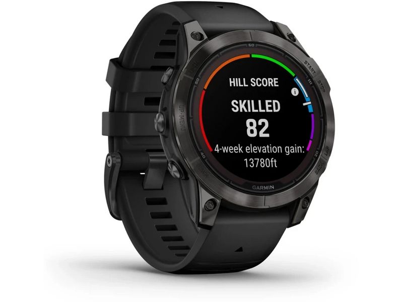 GARMIN Sportuhr Fenix 7 Pro Sapphire Solar Edition Anthrazit