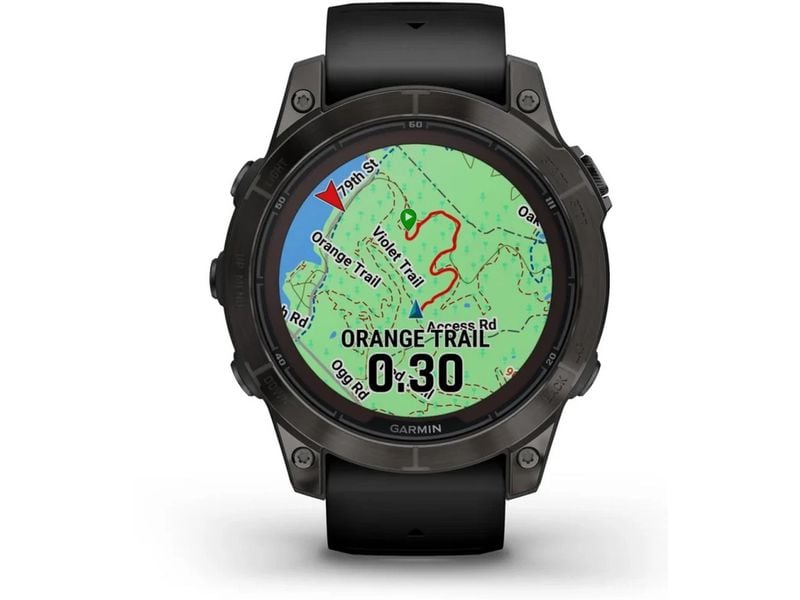 GARMIN Sportuhr Fenix 7 Pro Sapphire Solar Edition Anthrazit