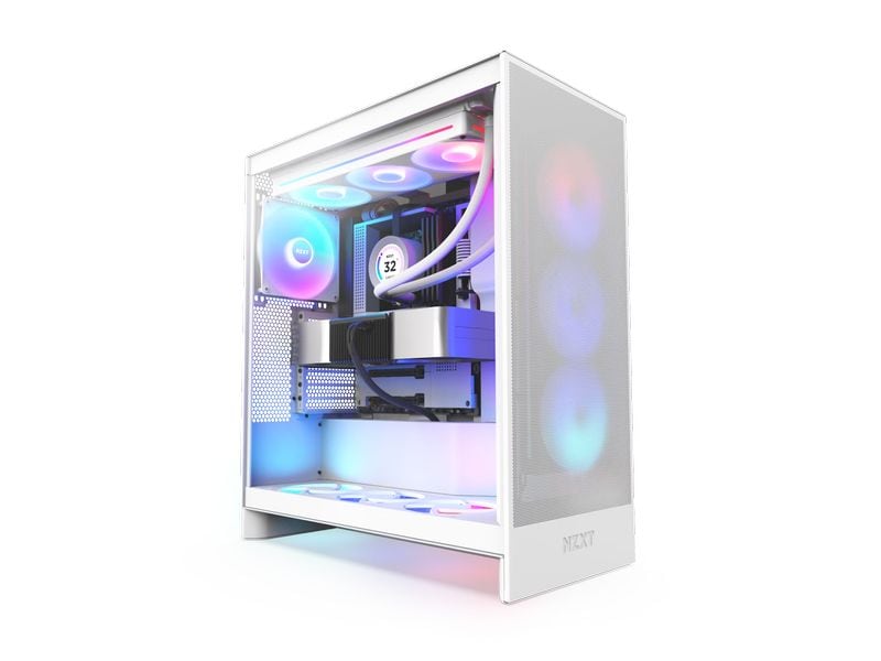 NZXT Boîtier d’ordinateur H7 Flow RGB Blanc