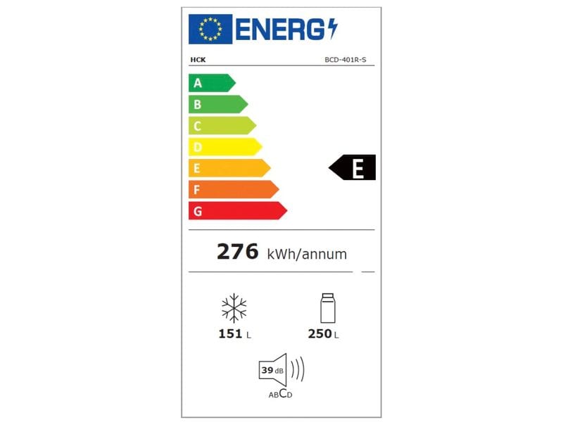 Kibernetik Réfrigérateur congélateur KSTK401 Beige, Droite