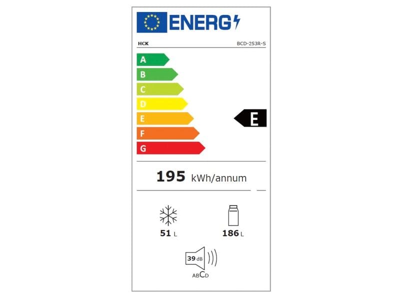 Kibernetik Réfrigérateur congélateur KSTK253 Beige, Droite