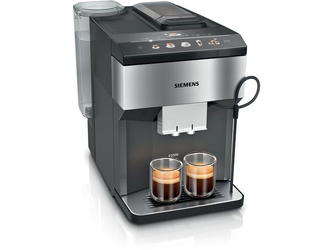 Siemens Kaffeevollautomat EQ500 Classic Connect Edelstahl, Schwarz