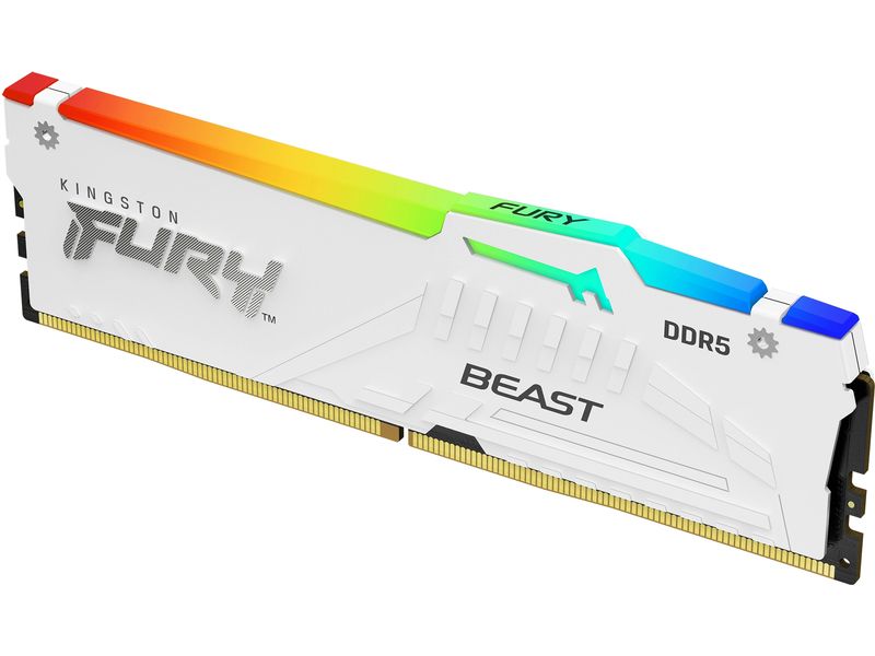 Kingston DDR5-RAM FURY Beast Blanc RGB 6000 MHz 1x 16 GB