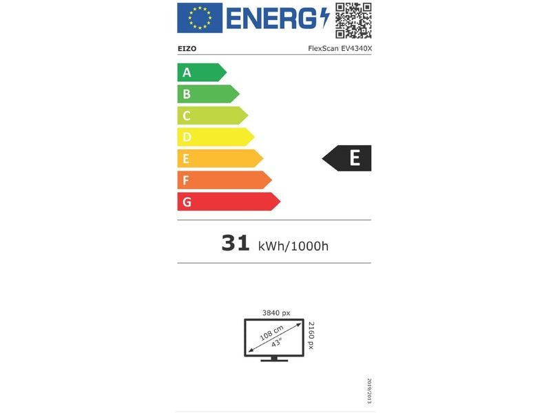 EIZO Monitor FlexScan EV4340X Schwarz