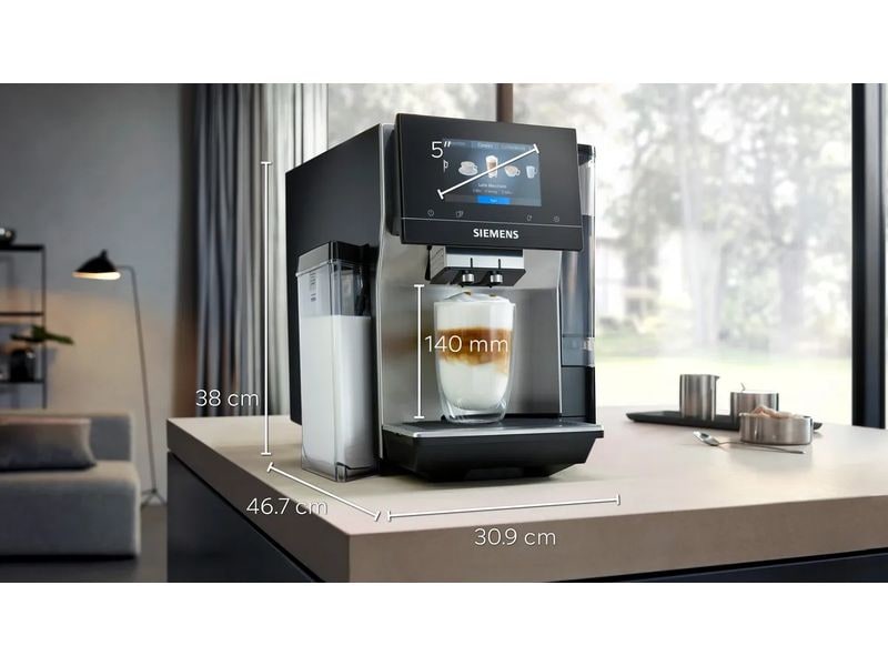 Siemens Machine à café automatique EQ700 intégral TQ717D03 Acier inoxydable