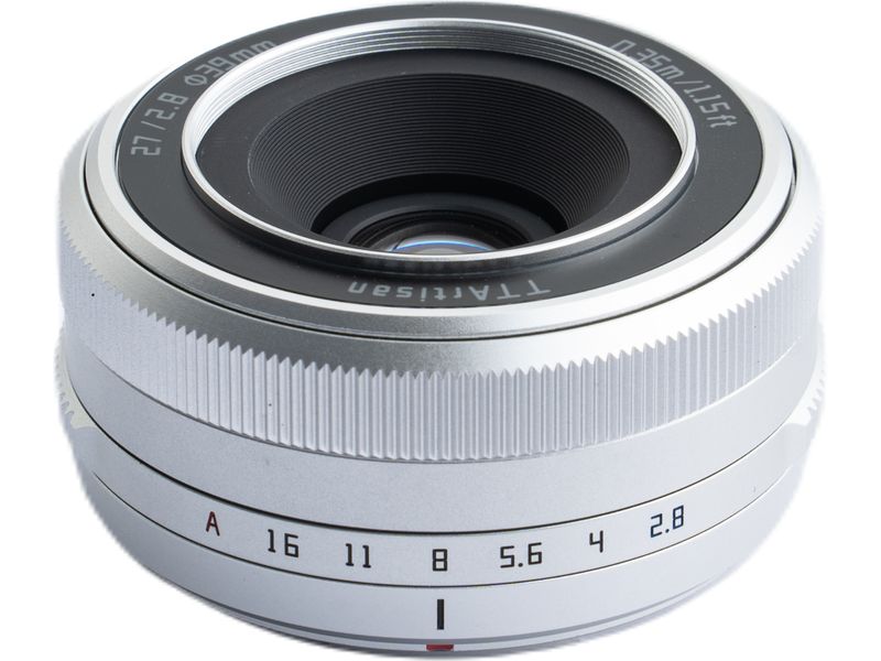 TTArtisan Festbrennweite AF 27mm F/2.8 Silber – Fujifilm X-Mount