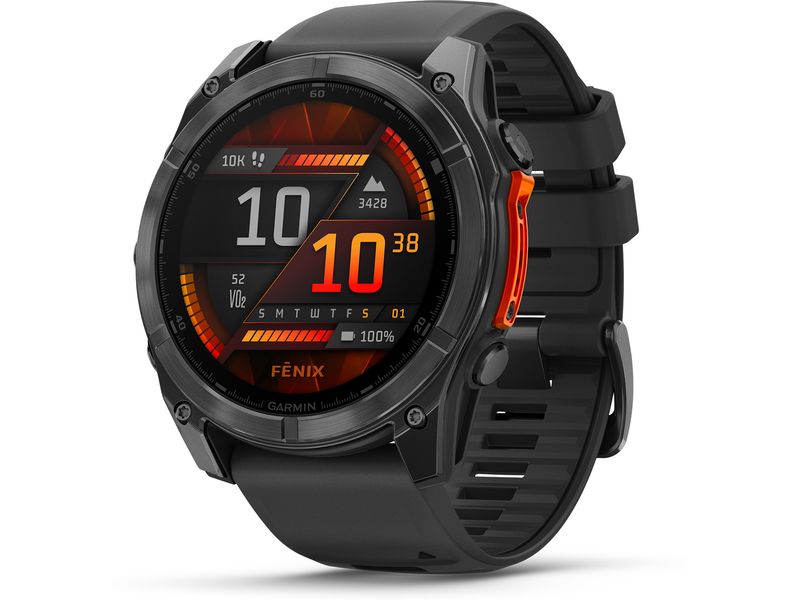 GARMIN Montre de sport Fenix 8 AMOLED, 47 mm Noir/gris ardoise