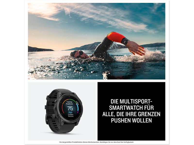 GARMIN Montre de sport Fenix E, 47 mm Noir