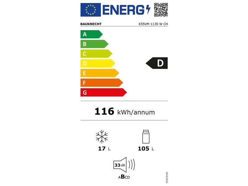 Bauknecht Kühl-Gefrierkombination K55 VM 1130 W CH Rechts