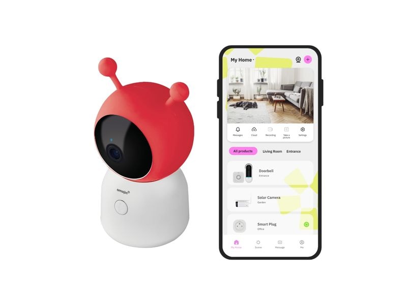 omajin by Netatmo Netzwerkkamera Babyphone-Kamera 2K + 64GB MicroSD