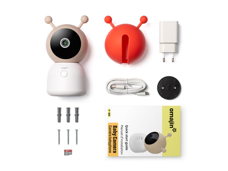 omajin by Netatmo Netzwerkkamera Babyphone-Kamera 2K + 64GB MicroSD