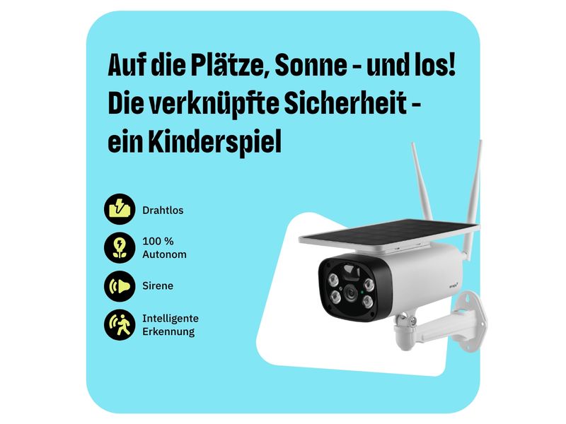 omajin by Netatmo Netzwerkkamera OMA-OSC-01-EU Solar/Akku/HD/Alarmsystem