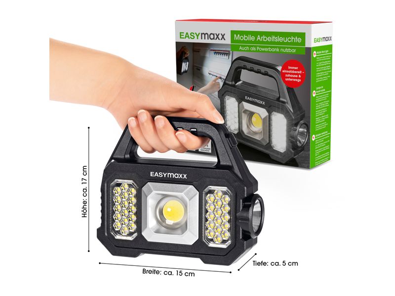 EASYmaxx Arbeitsleuchte Solar-Leuchte 3.7 V