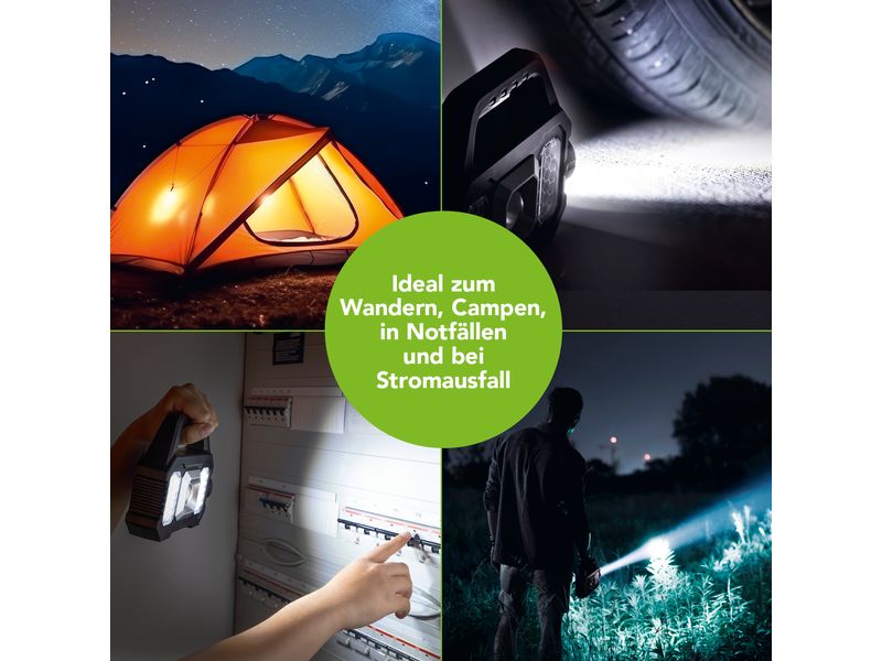 EASYmaxx Arbeitsleuchte Solar-Leuchte 3.7 V