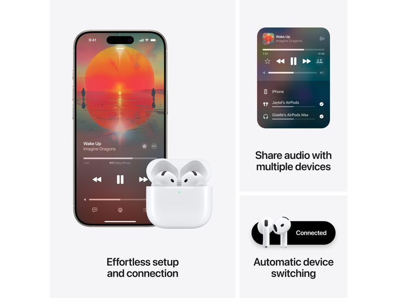 Apple Écouteurs True Wireless In-Ear AirPods 4 ANC USB-C & MagSafe