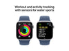 Montre Apple Watch Series 10 42 mm LTE Aluminium Argent Sport Denim M/L