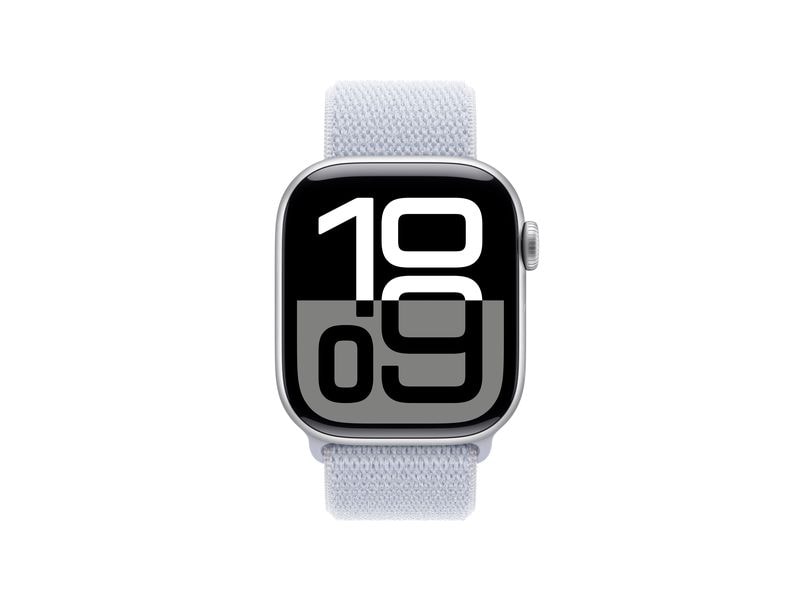 Apple Watch Series 10 42 mm Alu argent Loop bleu