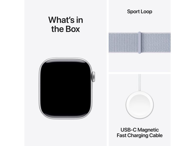 Apple Watch Series 10 42 mm LTE Alu argent Loop bleu