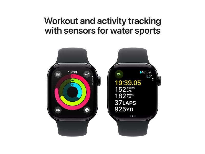 Apple Watch Series 10 42 mm LTE Alu Jet Black Sport S/M