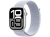 Apple Watch Series 10 46 mm Alu argent Loop bleu