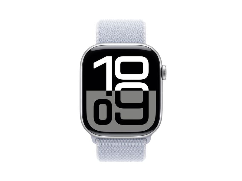 Apple Watch Series 10 46 mm Alu Silber Loop Blau