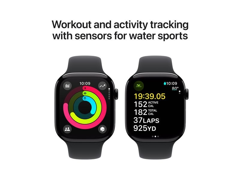 Apple Watch Series 10 46 mm LTE Alu Jet Black Sport S/M