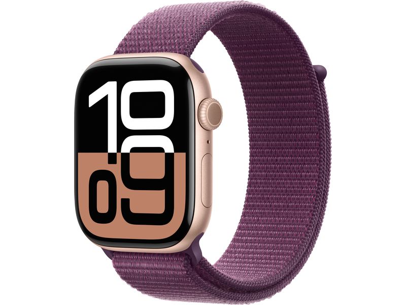 Apple Watch Series 10 46 mm Alu Roségold Loop Plum