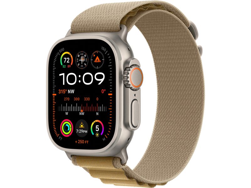 Apple Watch Ultra 2 Natural Titanium Alpine Loop Tan Medium