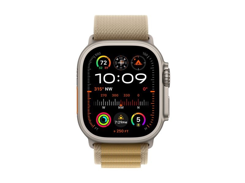 Apple Watch Ultra 2 Natural Titanium Alpine Loop Tan Small