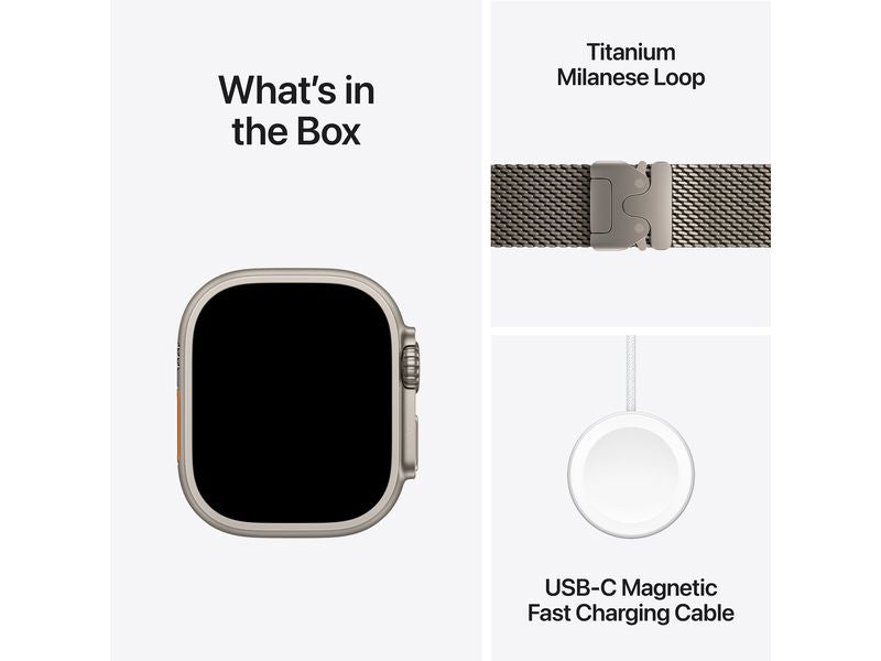 Apple Watch Ultra 2 Natural Titanium Milanese Loop Natural S