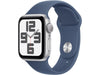 Apple Watch SE 2024 40 mm GPS Bande sport en denim argenté M/L