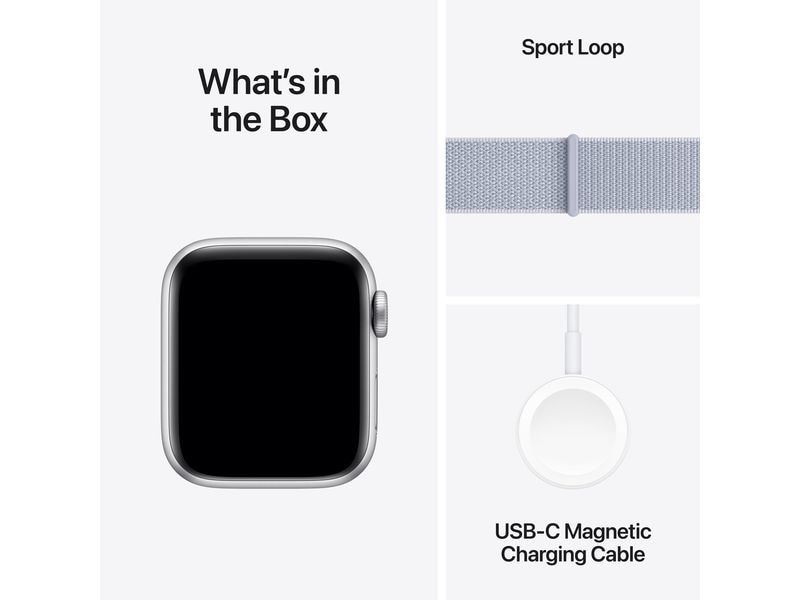 Apple Watch SE 2024 40 mm Boucle LTE Silver Blue Cloud Sport