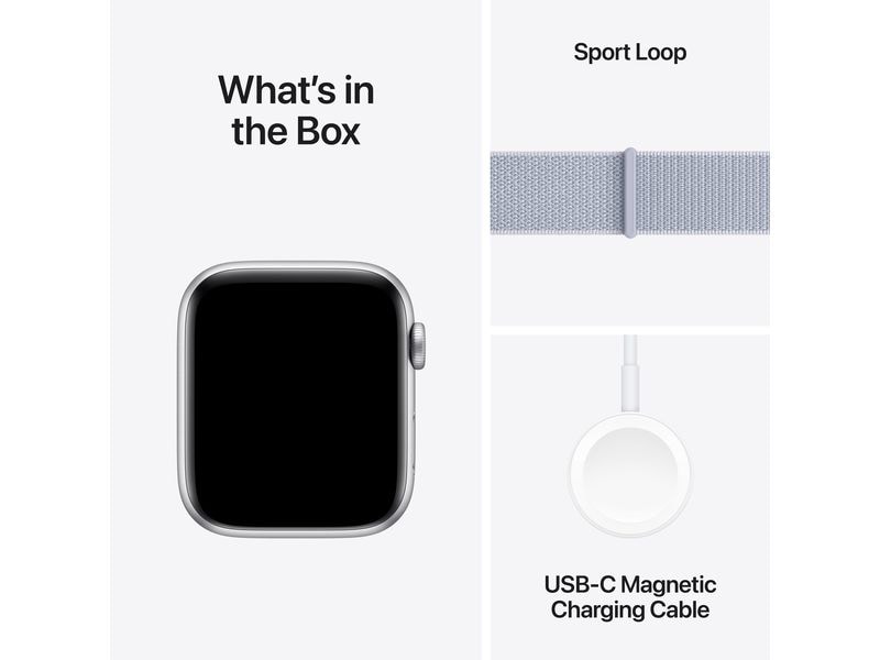 Apple Watch SE 2024 44 mm LTE Silver Blue Cloud Sport Loop