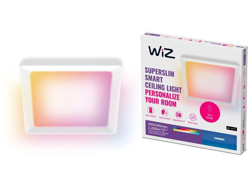 WiZ Quadratische Panelleuchte 17 W weiss