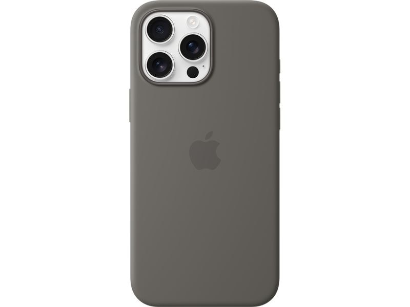 Apple Silicone Case mit MagSafe iPhone 16 Pro Max Steingrau