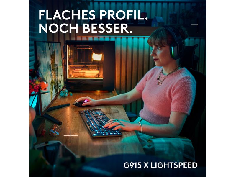 Logitech Clavier de gaming G915 X Lightspeed GL Tactile