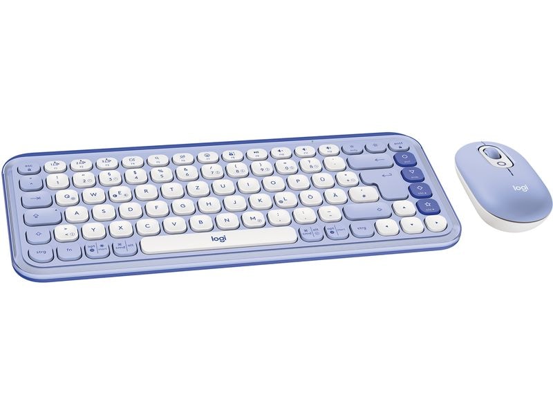 Logitech Tastatur-Maus-Set POP Icon Combo Lilac