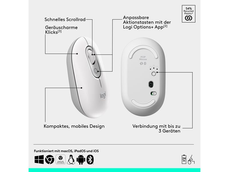 Logitech POP Mouse Off-White