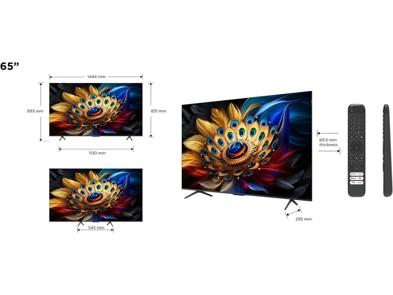 TCL TV 65C655 65", 3840 x 2160 (Ultra HD 4K), QLED