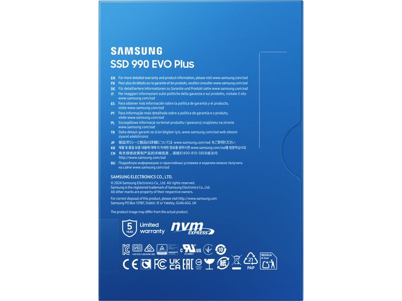 Samsung SSD 990 EVO Plus NVMe M.2 2280 NVMe 4000 GB