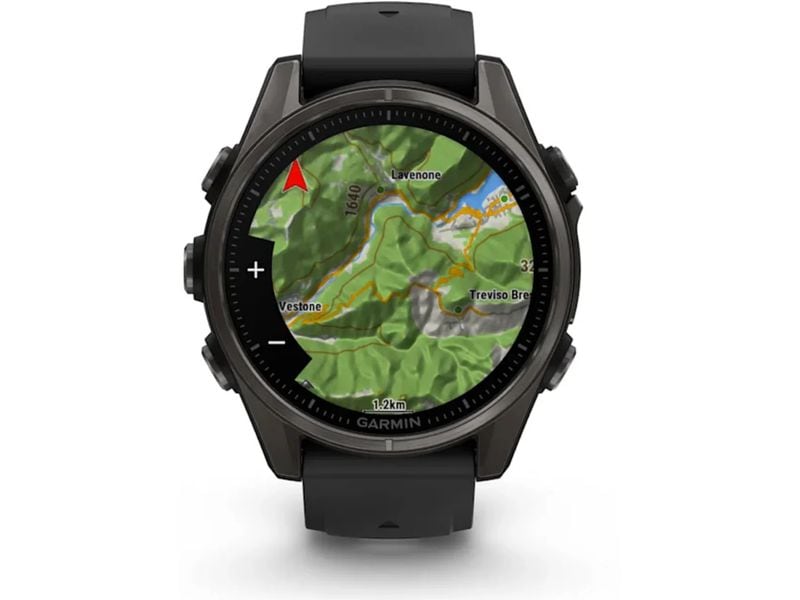 GARMIN Montre de sport Fenix 8 AMOLED Saphir, 43 mm Gris foncé