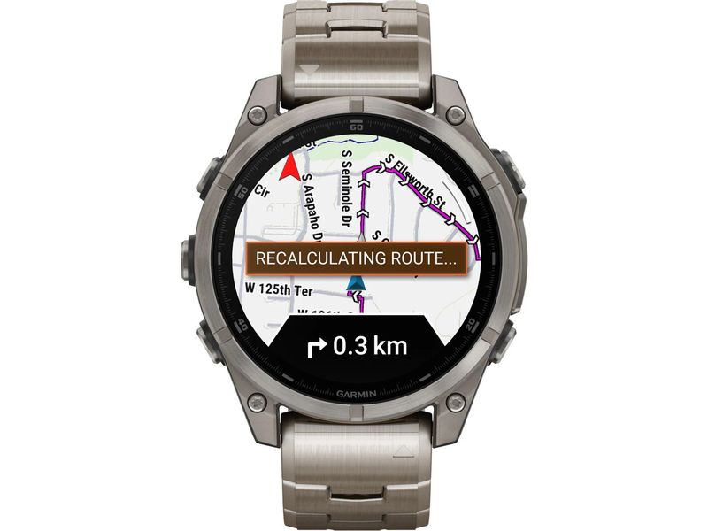 GARMIN Montre de sport Fenix 8 AMOLED Sapphire, 47 mm Titane