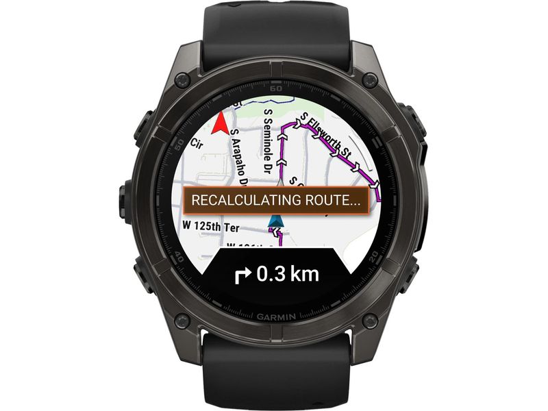 GARMIN Sportuhr Fenix 8 AMOLED Sapphire, 51 mm Dunkelgrau