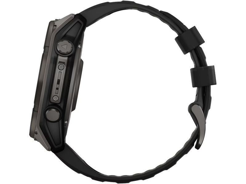 GARMIN Sportuhr Fenix 8 Solar Sapphire, 51 mm Schwarz