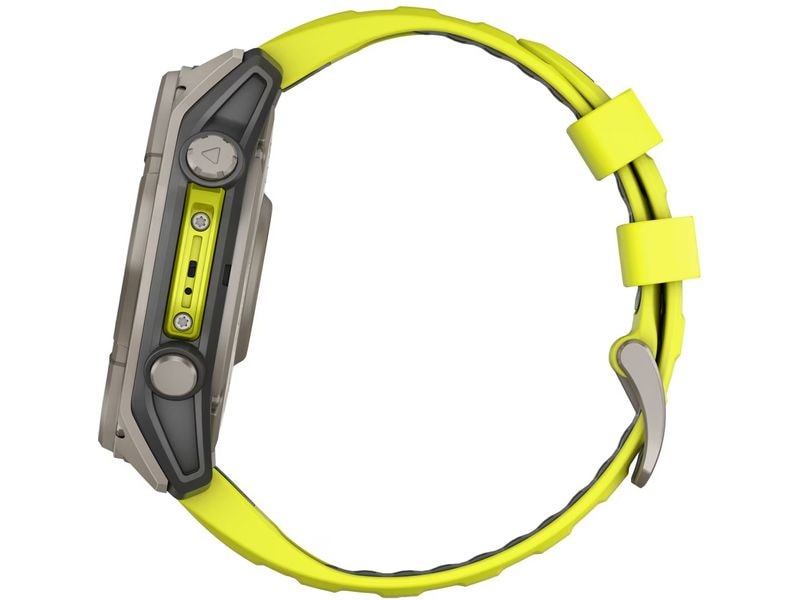 GARMIN Montre de sport Fenix 8 Solar Sapphire, 51 mm Jaune