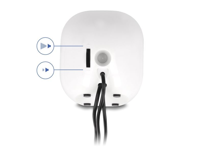 Delock Haut-parleurs de PC Mini jack stéréo 3.5 mm, alimentation USB Blanc