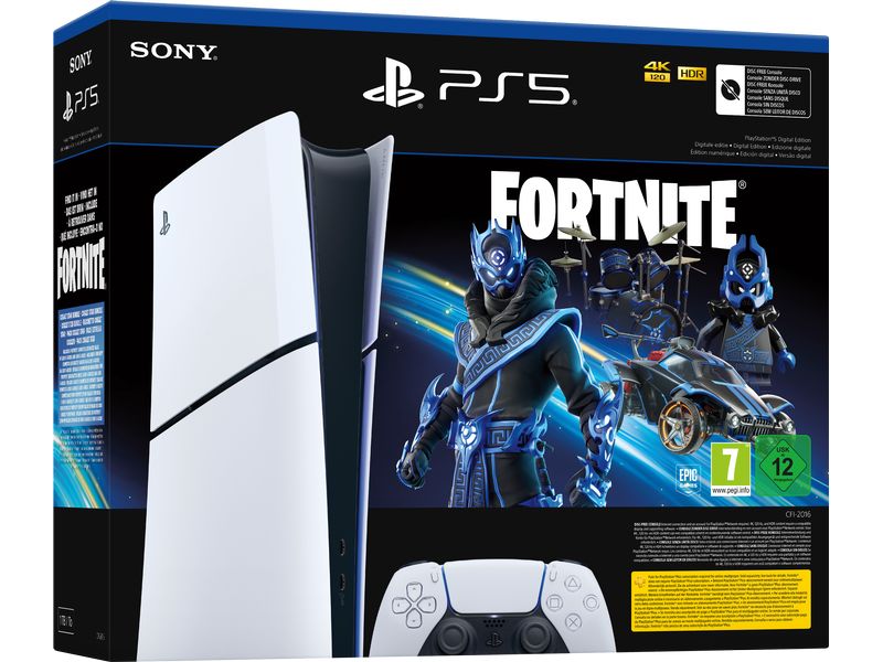 Sony PlayStation 5 Slim – Digital Fortnite Cobalt Star Bundle